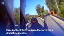 #VIDEO: La policía israelí mata a dos terroristas armados de Hamás en una dramática persecución en coche cerca de Netivot