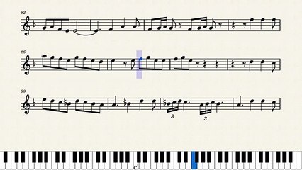 النوتةالموسيقية,,,, للمقطع,,,,,,, ما بقيتش اخاف ف الدنيا دي غير م الوداع,,,,, تدوين ماهر الغمرى