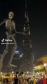 Con espectacular show de drones celebran Halloween en Dubai