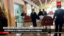 Con lágrimas y gritos de justicia despiden a Ociel Baena y Dorian Herrera en Aguascalientes