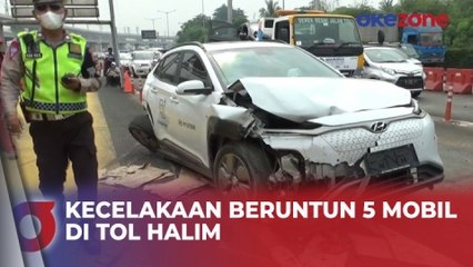 Kecelakaan Beruntun 5 Mobil di Gerbang Tol Halim, 4 Orang Alami Sesak Dada