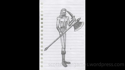 Barbarian Pencil Sketch Video #36 (03-26-2024)