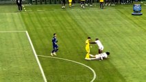 Brazil's Goalkeeper Angrily Knocks Over an Opponent after being Deceived by a Panenka-Style Penalty