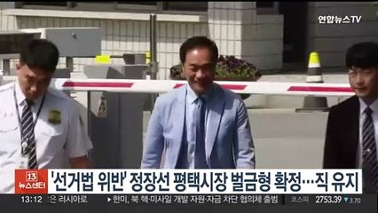 '선거법 위반' 정장선 평택시장 벌금형 확정…당선무효는 면해