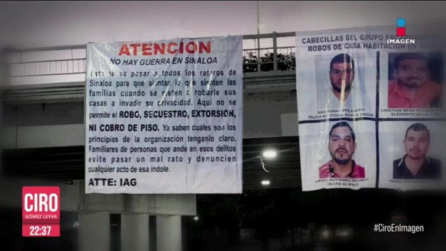 Aparecen narcomantas en Culiacán, Sinaloa, tras secuestro masivo