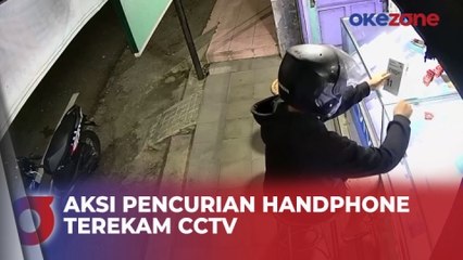 Aksi Pencurian di Toko Handphone di Madiun Terekam CCTV