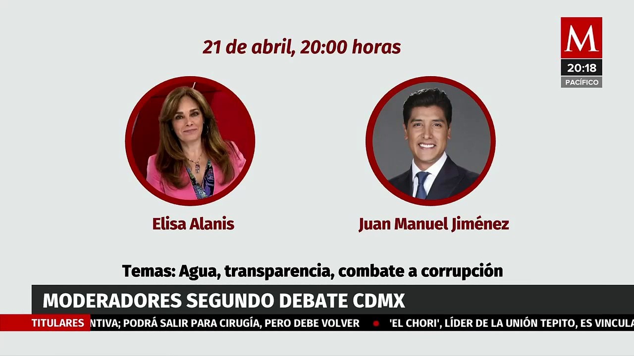 Ellos serán los moderadores del segundo debate por la Jefatura de Gobierno