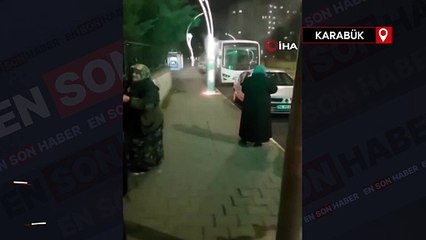 Karabük'te elektrik direğinden çıkan kıvılcım