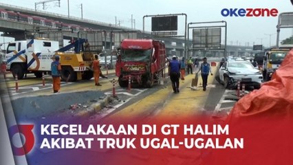 Descargar video: Kecelakaan di Gerbang Tol Halim Disebabkan oleh Truk Furniture yang Ugal-Ugalan