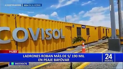 Piura: delincuentes roban más de 190 mil soles en peaje Bayóvar