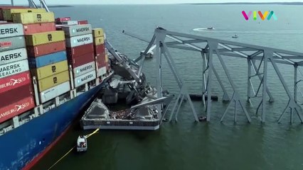 Rekaman Satelit Jembatan AS yang Terbelah, Ini Penyebabnya..