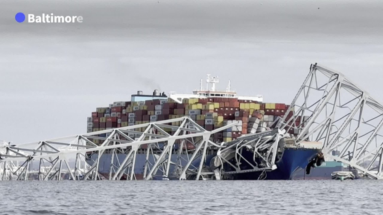 Etats-Unis: un grand pont de Baltimore s'effondre, percuté par un navire