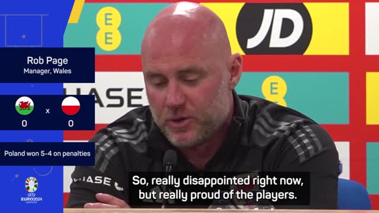 Page 'absolutely gutted' for players after Wales' penalty shootout heartbreak