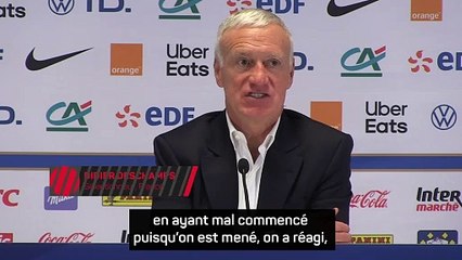 Deschamps : “Je ne vais pas sauter au plafond ce soir”