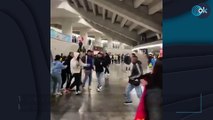 La reyerta entre aficionados colombianos y rumanos con puños y cuchillos en el Metropolitano durante el amistoso de la Copa América