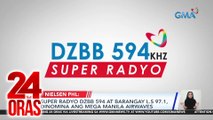 Super Radyo DZBB 594 at Barangay L.S 97.1, dinomina ang Mega Manila airwaves | 24 Oras