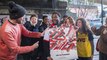 Footy fans descended on North London in the hunt posters signed by Arsenal star Bukayo Saka