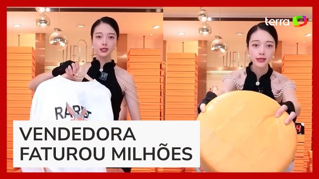 Chinesa viraliza exibindo produtos por apenas 3 segundos em lives de compras