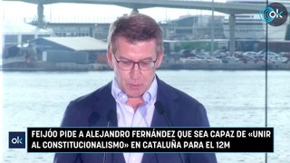 Feijóo pide a Alejandro Fernández que sea capaz de «unir al constitucionalismo» en Cataluña para el 12M