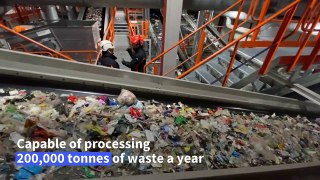 Lights, lasers and cameras: inside Sweden's giant plastic recycling plant