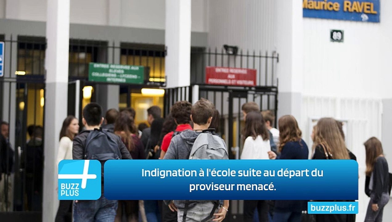 Indignation à l'école suite au départ du proviseur menacé.