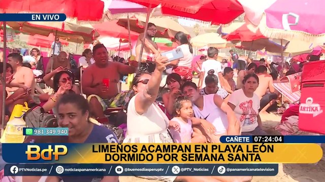 Semana Santa en Cañete: limeños acampan en playa León Dormido pese a intensa neblina y frío