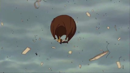 Fullmetal Alchemist: Conqueror of Shamballa - improvised parachute