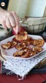 Chips de manzana y canela en freidora de aire