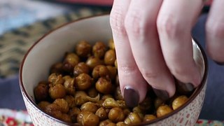 Garbanzos tostados en la freidora de aire