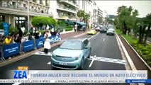 Ella es la primera mujer que recorre el mundo en un auto eléctrico