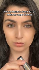 Full make up avec un rouge à lèvres 