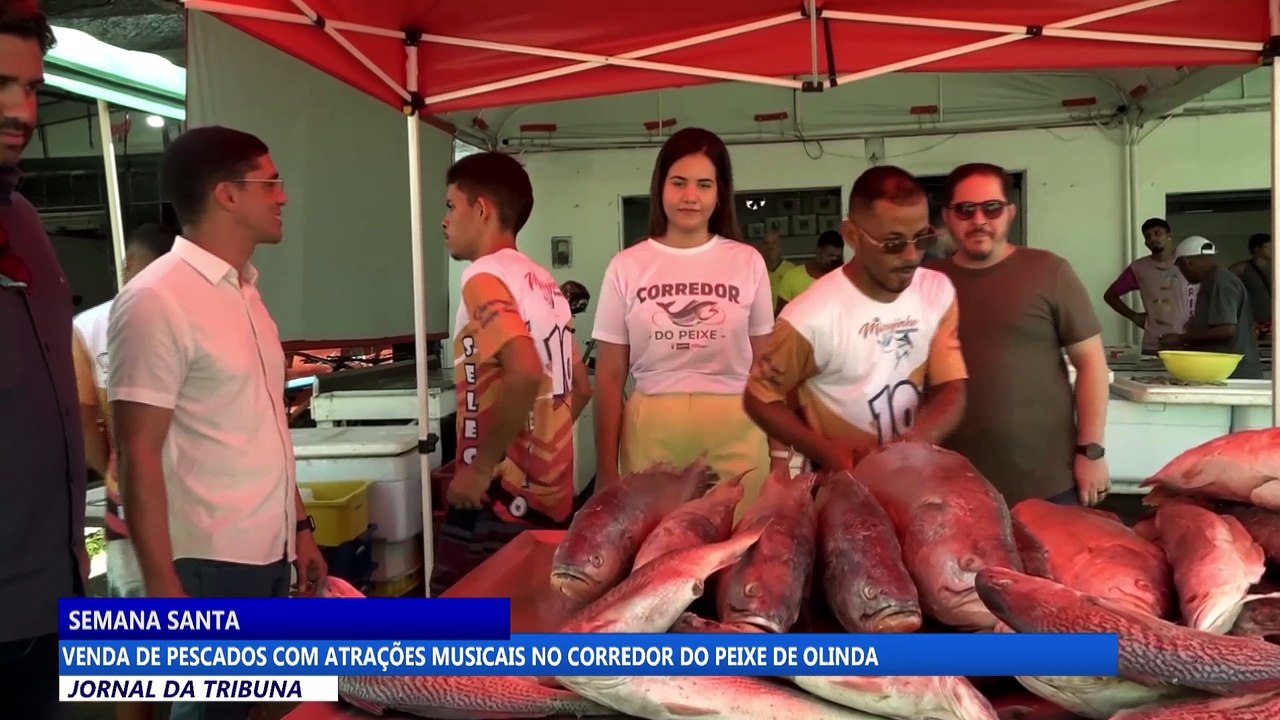 Venda de pescados com atrações musicais no Corredor do Peixe de Olinda