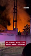 Mulher fica ferida em incêndio em Ilhota