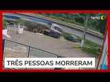 Vídeo mostra momento em que caminhão tomba em cima de carro no Paraná