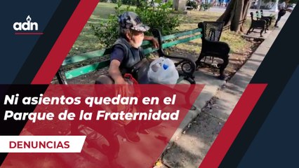 Ni asientos quedan en el Parque de la Fraternidad