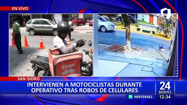 San Isidro: Realizan operativo de motociclistas ante recientes robos de celulares