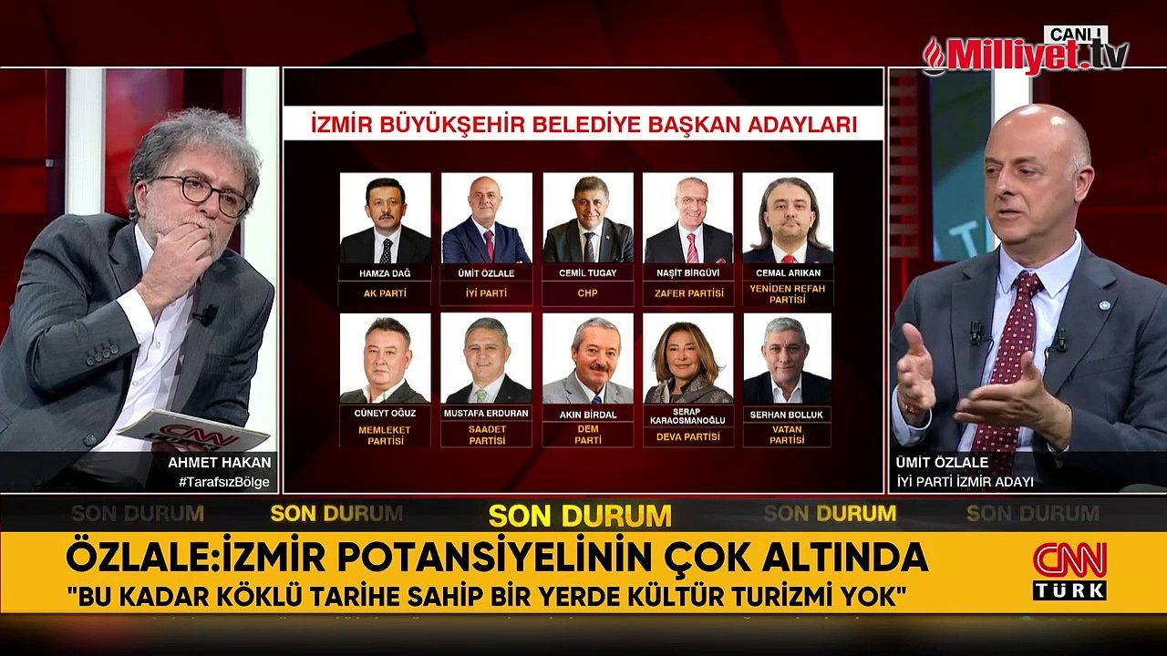 İYİ Parti İzmir adayı Ümit Özlale CNN Türk'te projelerini anlattı! 'İzmir CHP'nin kalesi değil'