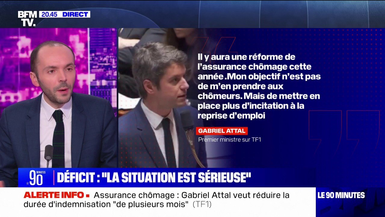 Assurance chômage: Gabriel Attal envisage de réduire la durée d'indemnisation, sans aller "en dessous de douze mois"