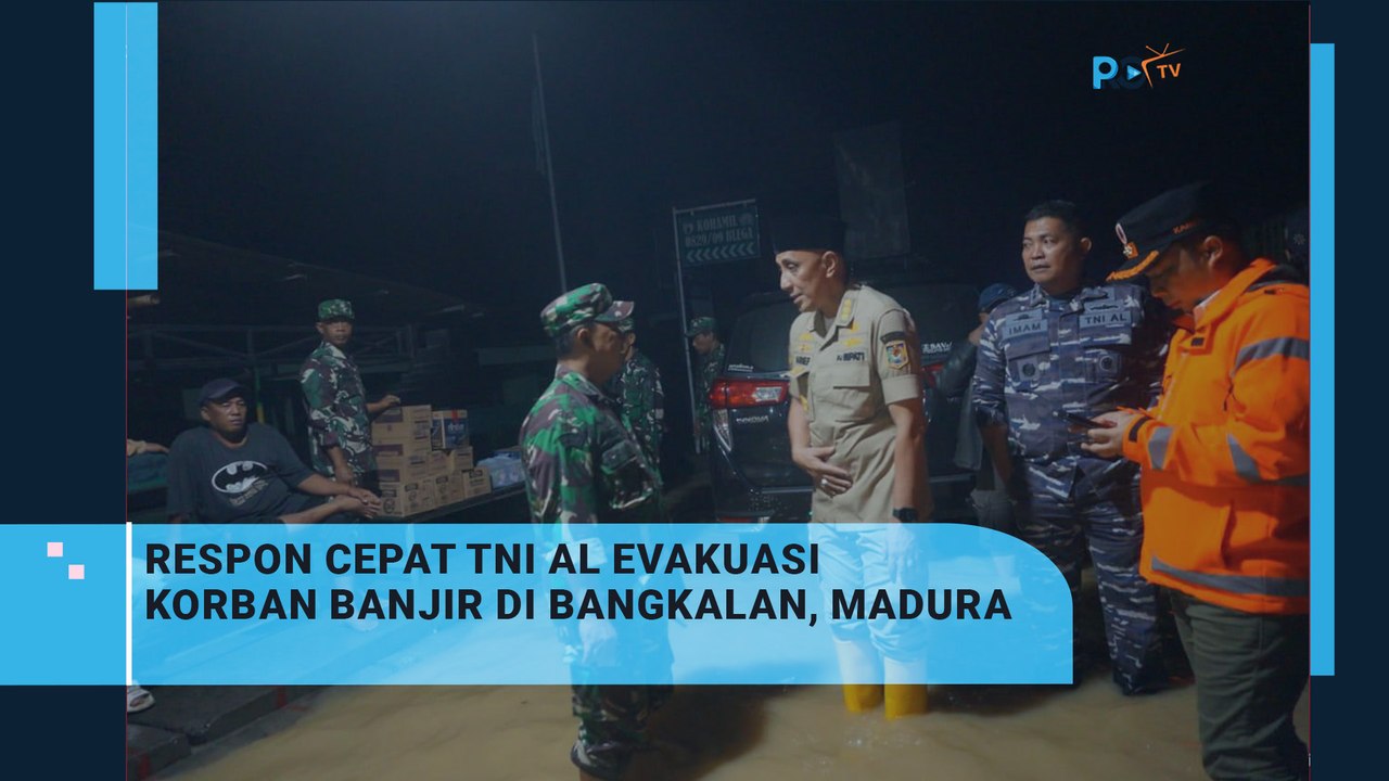 Respon Cepat TNI AL Evakuasi Korban Banjir Bangkalan
