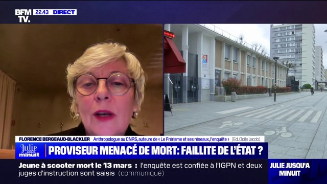 Proviseur menacé de mort à Paris: La peur s'est installée , pour Florence Bergeaud-Blackler (anthropologue au CNRS et auteure de Le Frérisme et ses réseaux, l'enquête )