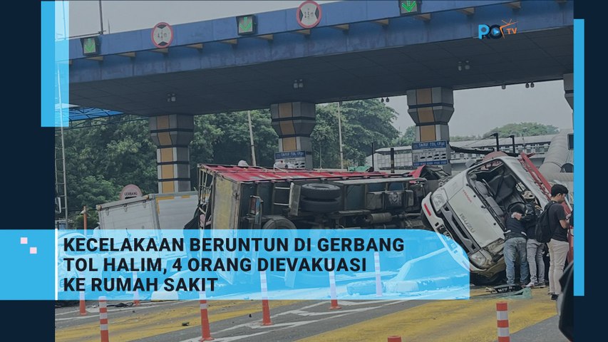 Kecelakaan Beruntun di Gerbang Tol Halim, 4 Orang Dievakuasi ke Rumah Sakit