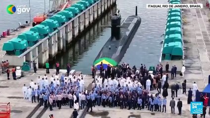 Macron y Lula da Silva inauguraron el tercer submarino producto de pacto franco-brasileño