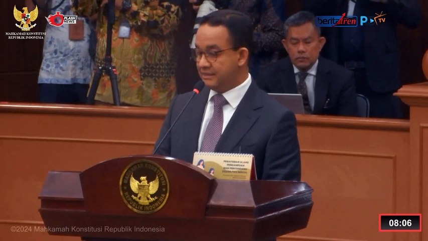 SIDANG PERDANA GUGATAN PILPRES 2024 DI MAHKAMAH KONSTITUSI, ANIES BASWEDAN SAMPAIKAN PIDATO