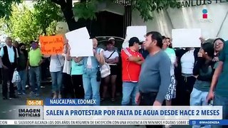 Habitantes de Naucalpan, Edoméx, protestan por la falta de agua
