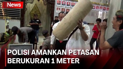 Amankan 2 Peracik Petasan, Polisi Amankan Barang Bukti Petasan Berukuran 1 Meter