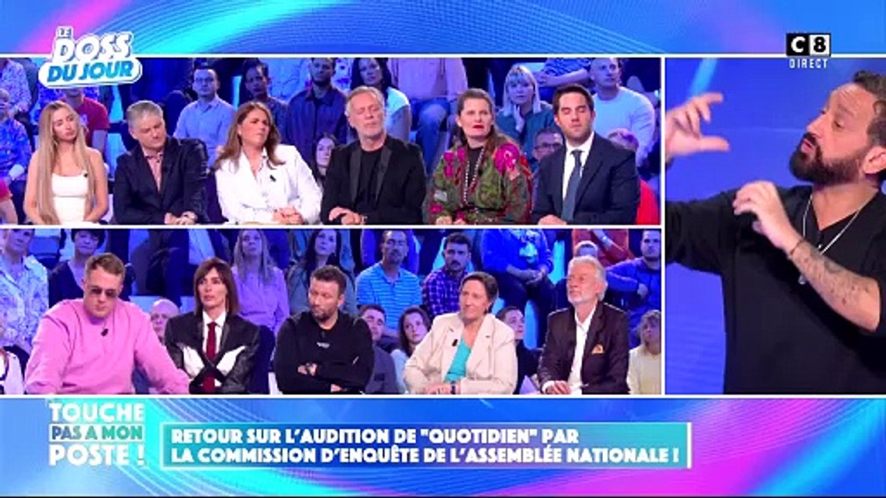 Cyril Hanouna riposte aux critiques indirectes des équipes de "Quotidien" face à la Commission d'Enquête : "Eux, c'est toujours par derrière, toujours insidieux et surtout ils sont d'une arrogance incroyable !"