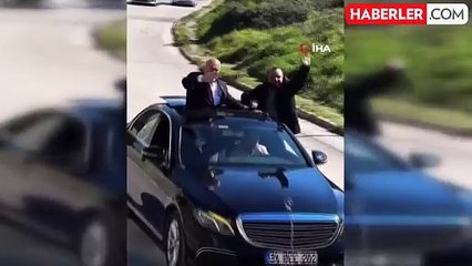 Çakarlı araç konvoyuyla vatandaşı selamlayan muhtar: Bizi yıpratmaya kalktılar