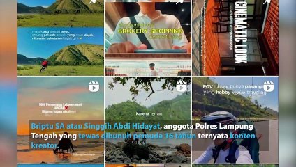 Anggota Kepolisian Briptu Singgih yang Tewas Dibunuh Merupakan Seorang Konten Kreator