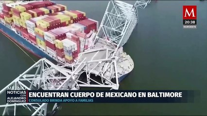 Cuerpo de mexicano localizado tras desplome de puente en Baltimore