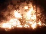 रेलवे यार्ड में लगी भीषण आग, पांच घंटे बाद पाया गया काबू